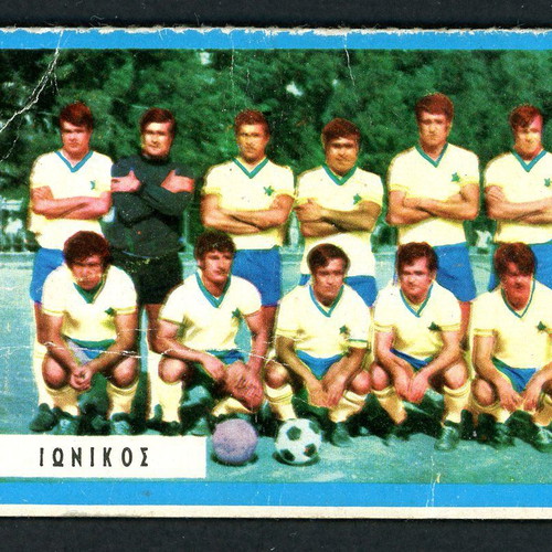 Ionikos Team Card used, 1970s
