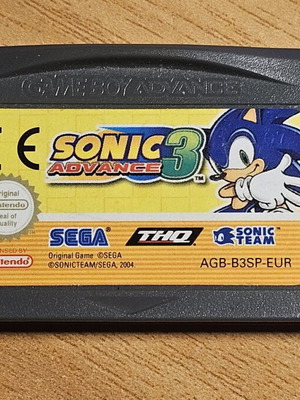 Sonic Advance 3 Game Boy Advance картридж като нов