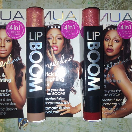 MUA Lip Boom 3 lipstick and lip gloss set new