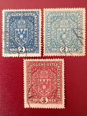 Αυστρία 3 γραμματόσημα 1916-1918