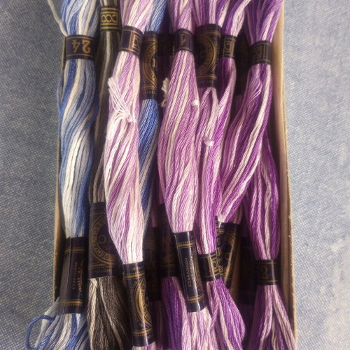 Vintage embroidery floss set of 88 pieces DMC Mouliné and more, like new