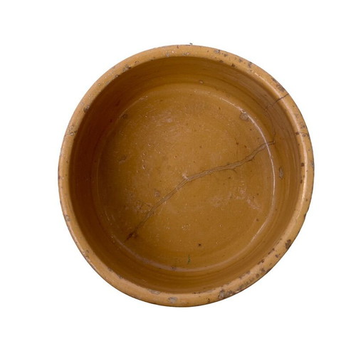 Cycladic clay pot 25 cm used with crack but not broken