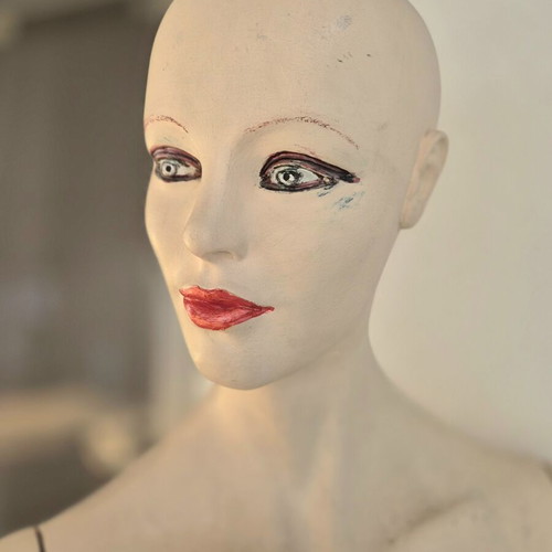 Vintage display mannequin used with metal base, 70s-80s style