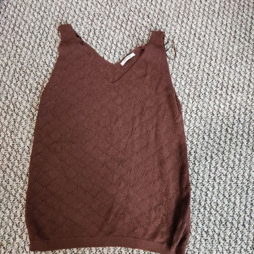 Orsay embroidered blouse brown, like new, size M