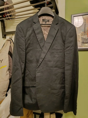 Oodji suit set black like new, jacket size 46, trousers 48