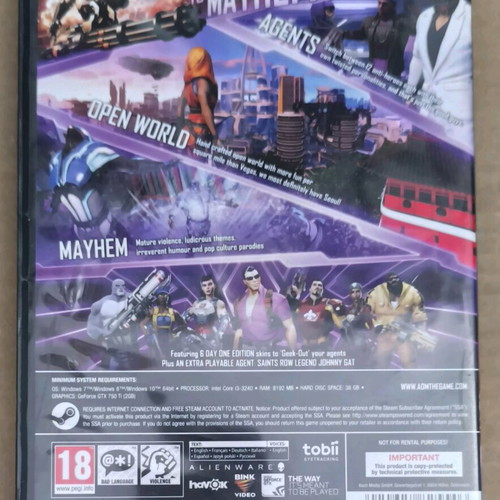 Agents Of Mayhem Day One Edition PC DVD-ROM like new