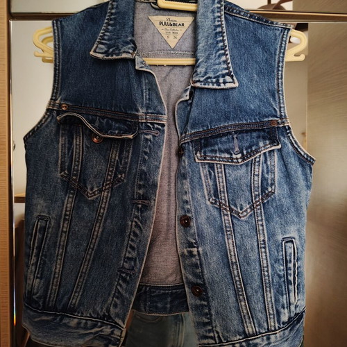 Denim vest Pull & Bear like new, blue, size S