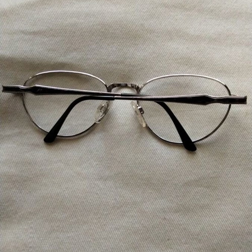 Vintage metal eyeglass frames like new, silver, men's and women's set