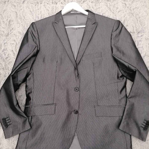 Men's Grey Pinstripe Suit Like New Size L
