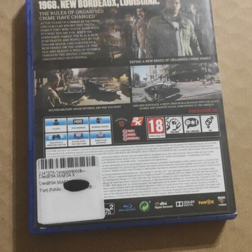 PlayStation 4 Mafia 3 video game used