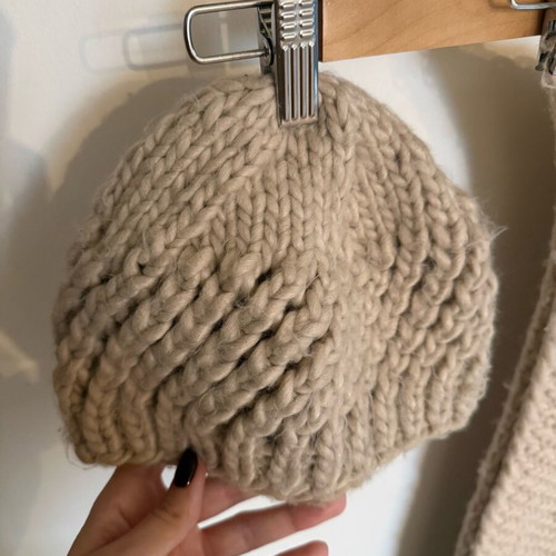 Zara knitted hat and long scarf set used