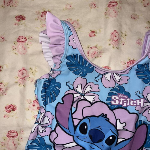 Μαγιό Stitch Disney σαν καινούργιο, μέγεθος για 8 ετών, μπλε και μωβ