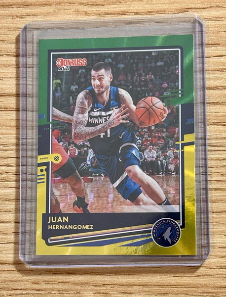 Καρτα Juancho Hernangomez Timberwolves NBA Panini Donruss 2020-21 Green Yellow Laser Παναθηναϊκος