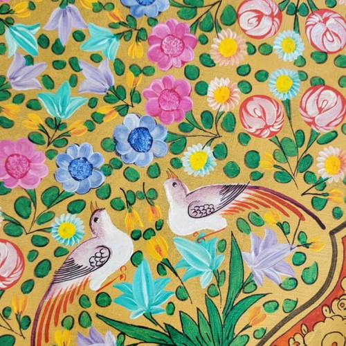 Wooden side tables handmade and handpainted, new