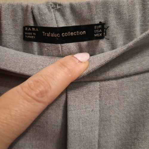 Grey Zara large pants with white side stripe, worn few times
