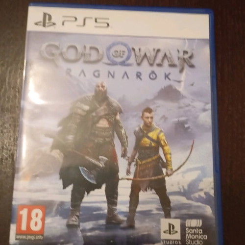 God of War Ragnarok PlayStation 5 game like new without scratches