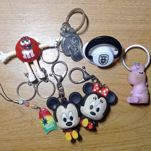 Collectible keychains like new with various designs