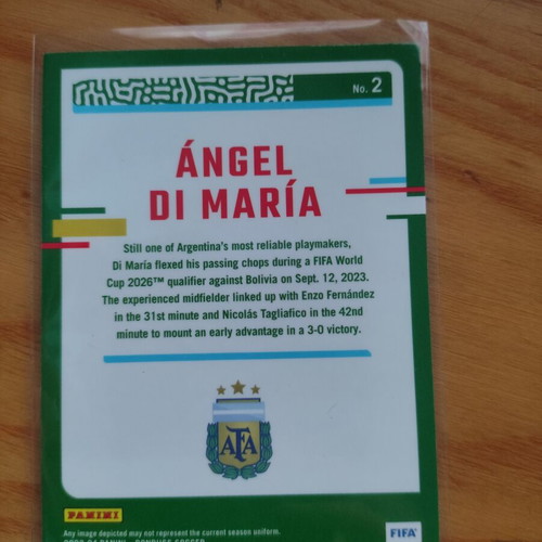 Panini Donruss 2023-24 Angel Di Maria Argentina Optic card like new
