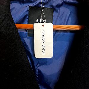 Παλτό Armani Exchange, καινούργιο, χρώμα μπλε, μέγεθος L. Με barcode για έλεγχο γνησιότητας