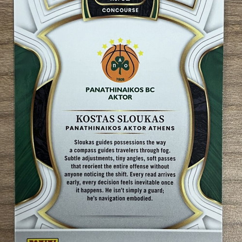 2025-26 Panini Select Euroleague Basketball Kostas Sloukas card like new