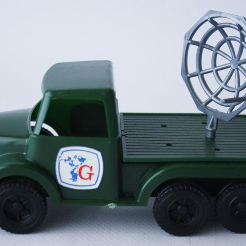 Vintage 70's Greek military truck with radar 17cm Grecostyl new