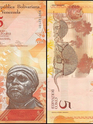 Βενεζουέλα 5 Μπολιβάρες χαρτονόμισμα 2011 P#89 UNC