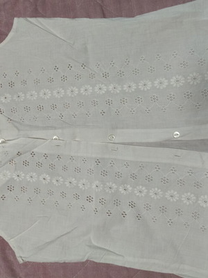 Linen blouse used, white, size S