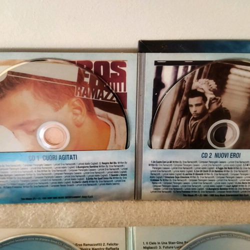 Pack of 8 CDs Ciao Italia and Eros Ramazzoti like new, unused