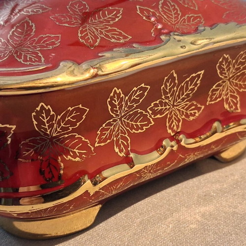 Vintage Hutschenreuther Hohenberg CM 1814 fondue pot used, German porcelain