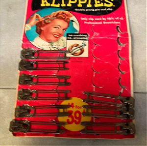 Πωλείται ΣΥΛΛΕΚΤΙΚΑ ΤΣΙΜΠΙΔΑΚΙΑ ΓΙΑ ΜΑΛΛΙΑ VINTAGE KLIPPIES MADE IN USA ΔΕΚΑΕΤΙΑΣ 1960