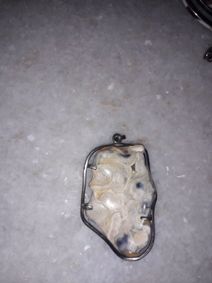 Silver pendant used with volcanic stone and 925 silver