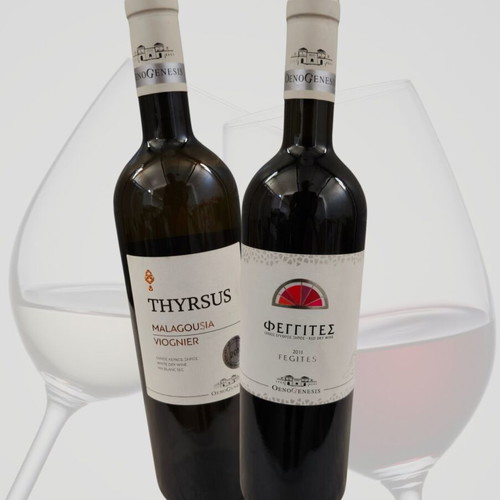 Set of 2 Aged Wines Oenogenesis Estate Drama Thyrsus 2017 & Fegites 2011