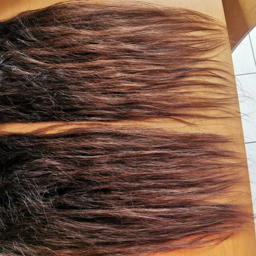 Hair Wefts 2 pieces natural brown color like new