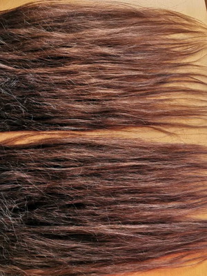Τρέσες 2 τεμάχια φυσικής τρίχας καστανές σαν καινούργιες