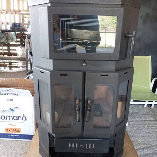 Wood Stove with Separate Oven used, 1 Meter Height and 60 cm Width