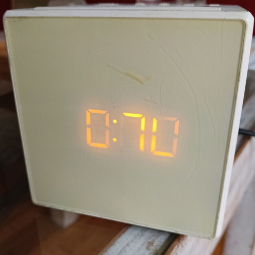 Sony ICF-C1 radio and alarm clock used, white color