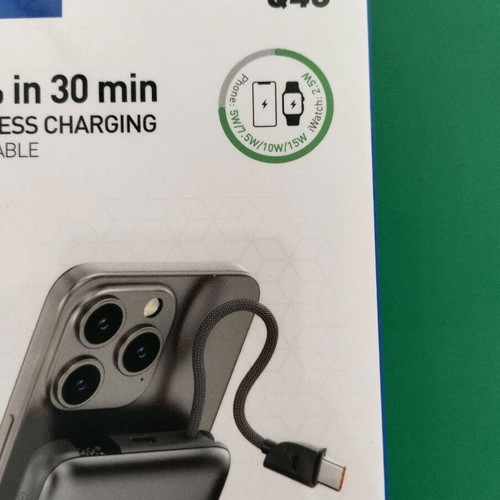 Hoco Q43 PD20W Fast Charge Magnetic Wireless Powerbank with Stand and Built-in Type C Cable