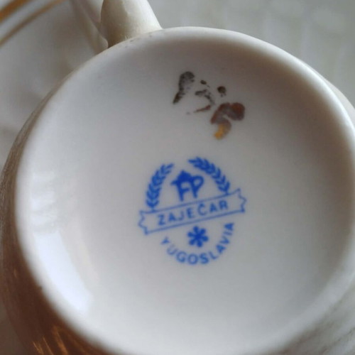 Coffee porcelain set of 6 like new, Zaječar vintage