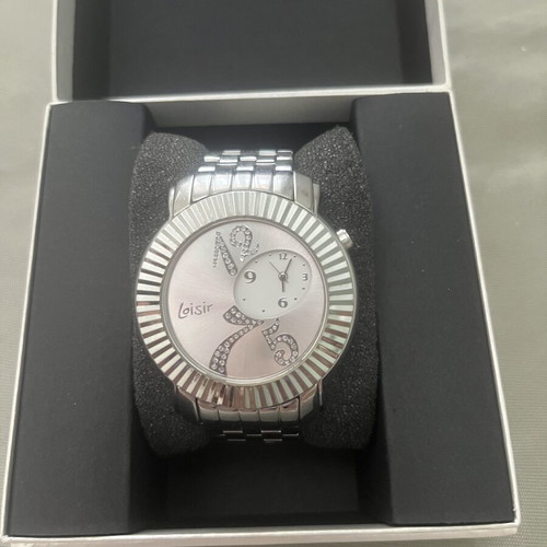 Loisir women's wristwatch, silver stainless steel, waterproof