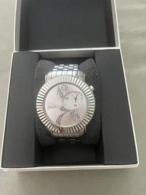 Loisir women's wristwatch, silver stainless steel, waterproof