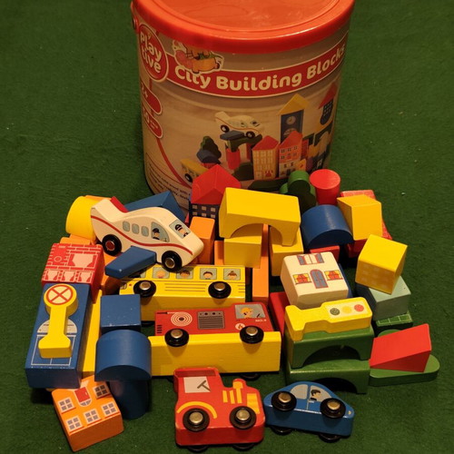 Playtive City Building Blocks wooden set, 50 pieces