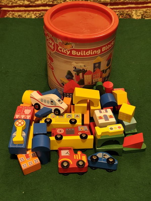 Playtive City Building Blocks wooden set, 50 pieces