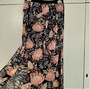 ΑΦΟΡΕΤΗ maxi floral φλοραλ φούστα με σκισιμο H&m νο. 38