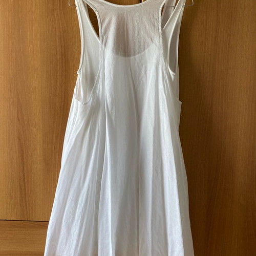 Pleated dress new, white, double layer with pockets