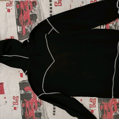 Bershka hooded sweatshirt used, size M, black