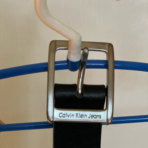 Calvin Klein Jeans leather belt used, black, size 105