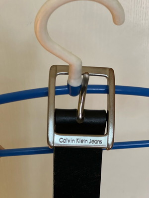 Calvin Klein Jeans leather belt used, black, size 105