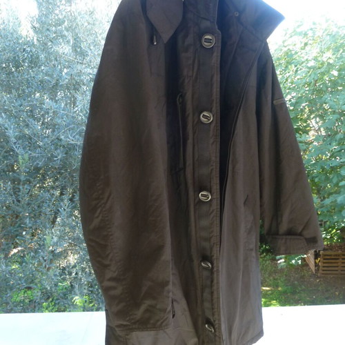 Milestone lightweight sport parka 3/4 with detachable hood, black, XL