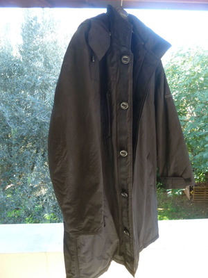 Milestone lightweight sport parka 3/4 with detachable hood, black, XL
