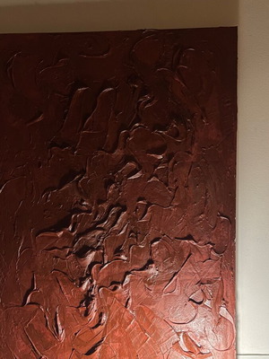 Contemporary acrylic painting with putty texture